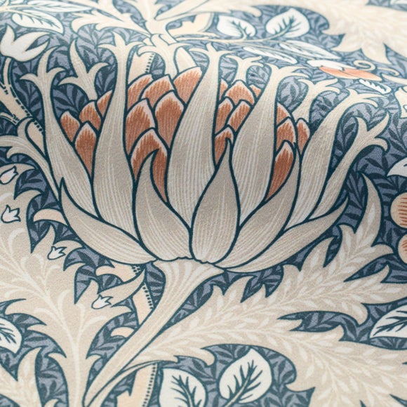 William Morris At Home Artichoke Velvet Made to Measure Curtain Velvet Navy