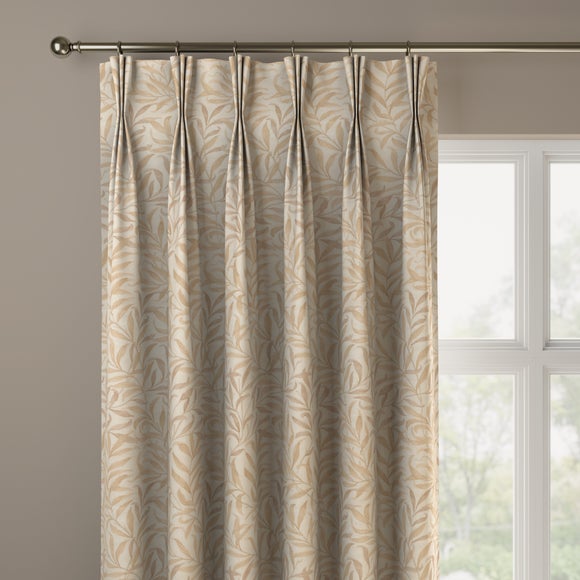 William Morris At Home Willow Bough Embroidery Made to Measure Curtain Embroidery Flax