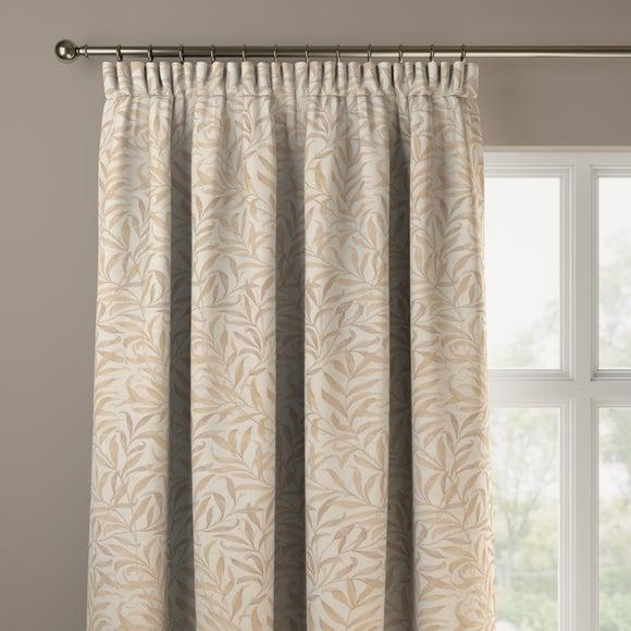 William Morris At Home Willow Bough Embroidery Made to Measure Curtain Embroidery Flax