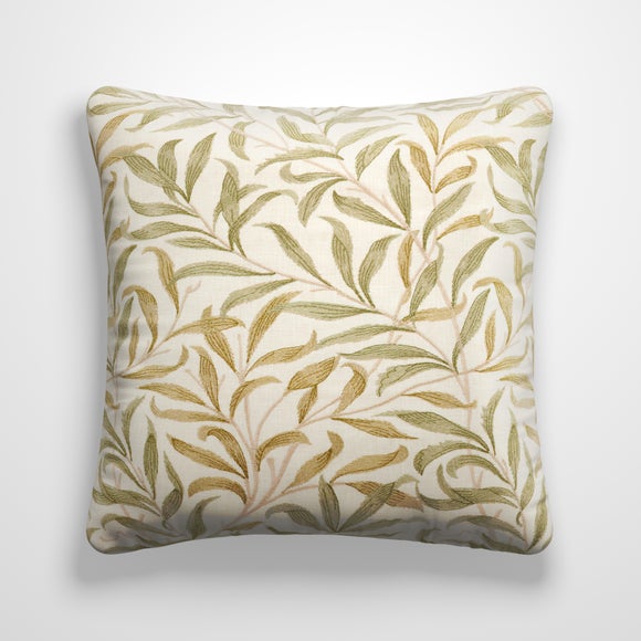 William Morris At Home Willow Bough Embroidery Made to Order Cushion Cover Embroidery Olive