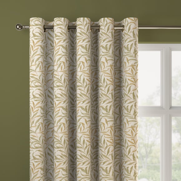 William Morris At Home Willow Bough Embroidery Made to Measure Curtain Embroidery Olive