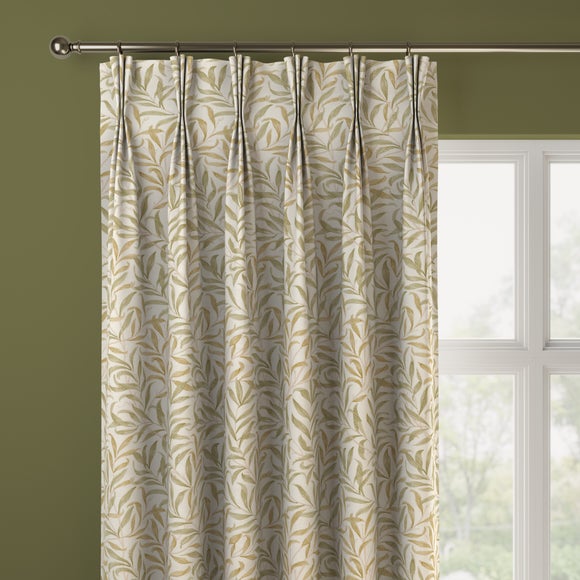 William Morris At Home Willow Bough Embroidery Made to Measure Curtain Embroidery Olive