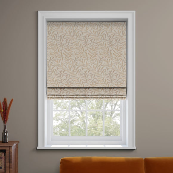 William Morris At Home Willow Bough Embroidery Made to Measure Roman Blind Embroidery Flax