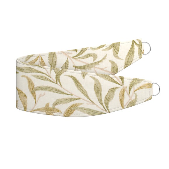 William Morris At Home Willow Bough Embroidery Made to Order Tieback Embroidery Olive