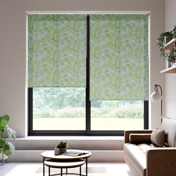 Tropical Maui Sheer Fire Retardant Made to Measure Roller Blind