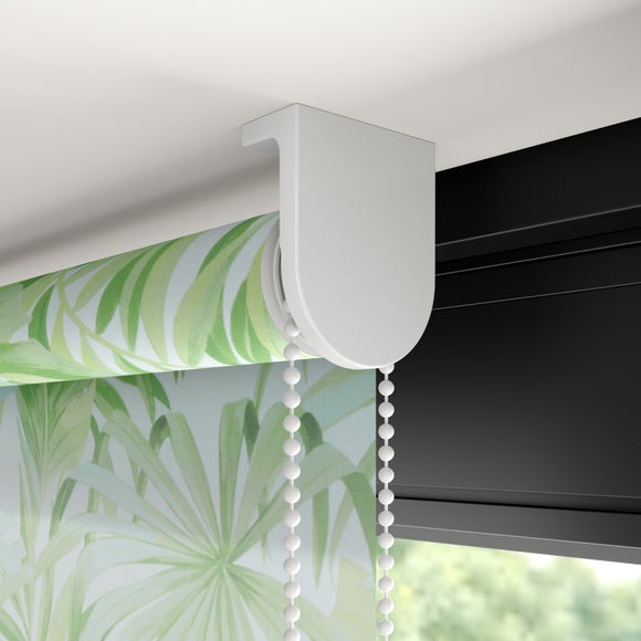 Tropical Maui Sheer Fire Retardant Made to Measure Roller Blind Green