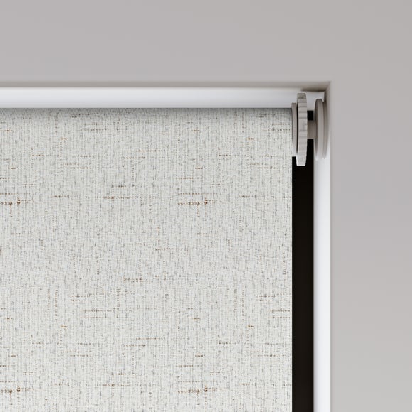 Linen Look Blackout Made to Measure Roller Blind Linen Look White