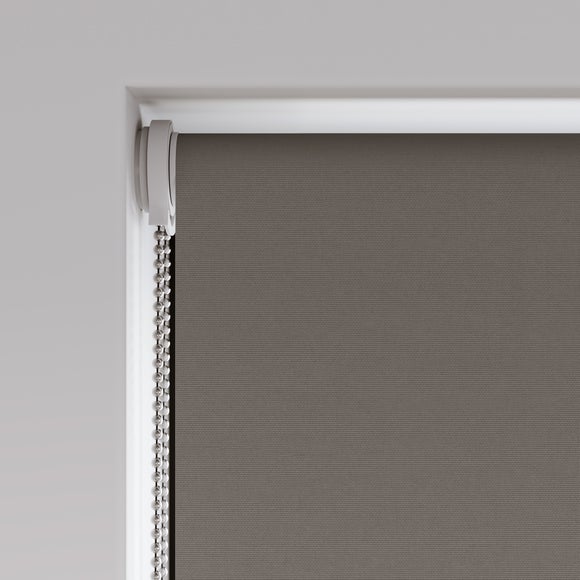 Flora Fire Retardant Blackout Made to Measure Roller Blind Flora Dark Brown
