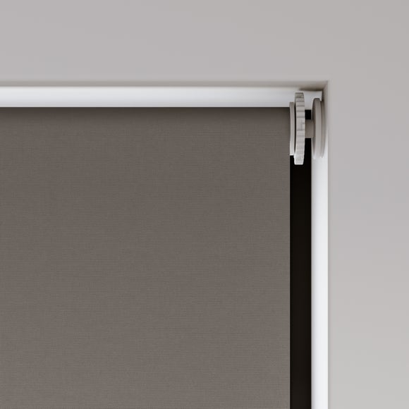 Flora Fire Retardant Blackout Made to Measure Roller Blind Flora Dark Brown