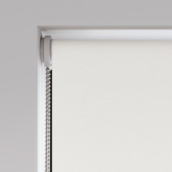 Flora Fire Retardant Blackout Made to Measure Roller Blind Flora White