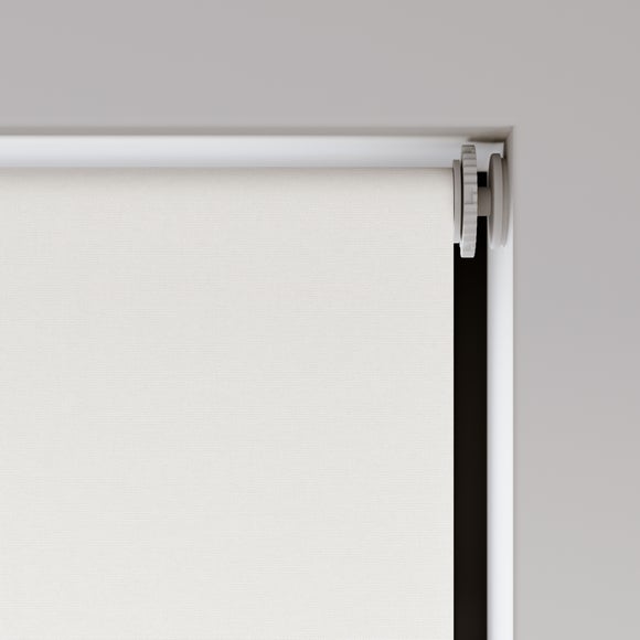 Flora Fire Retardant Blackout Made to Measure Roller Blind Flora White