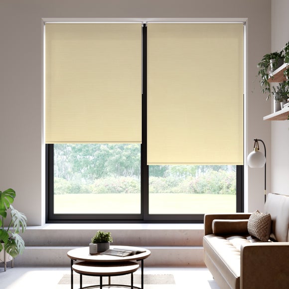 Linen Look Sheer Fire Retardant Made to Measure Roller Blind