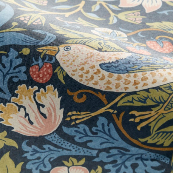 William Morris at Home Strawberry Thief Daylight Made to Measure Roller Blind Strawberry Thief Midnight