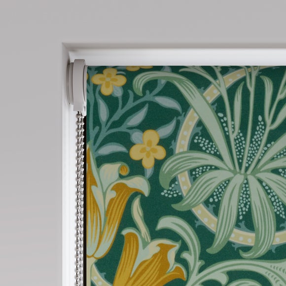 William Morris Woodland Weeds Blackout Made to Measure Roller Blind Woodland Weeds Evergreen