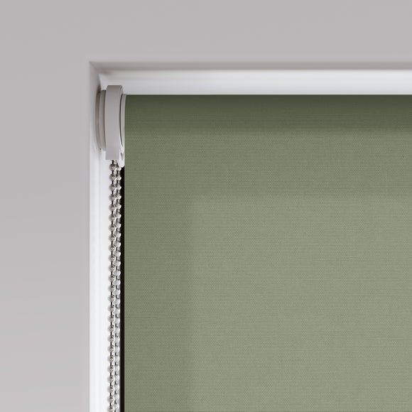 Flora Fire Retardant Daylight Made to Measure Roller Blind Soft Olive