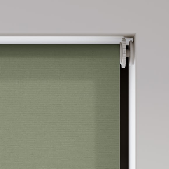 Flora Fire Retardant Daylight Made to Measure Roller Blind Soft Olive
