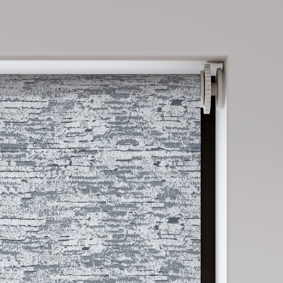 Norton Abstract Texture Blackout Made to Measure Roller Blind Jet Black