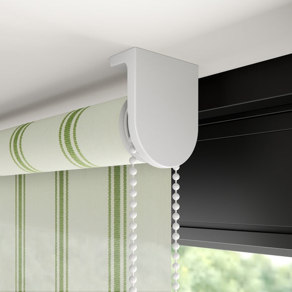 Folkstone Stripe Sheer Fire Retardant Made to Measure Roller Blind Folkstone Stripe Olive