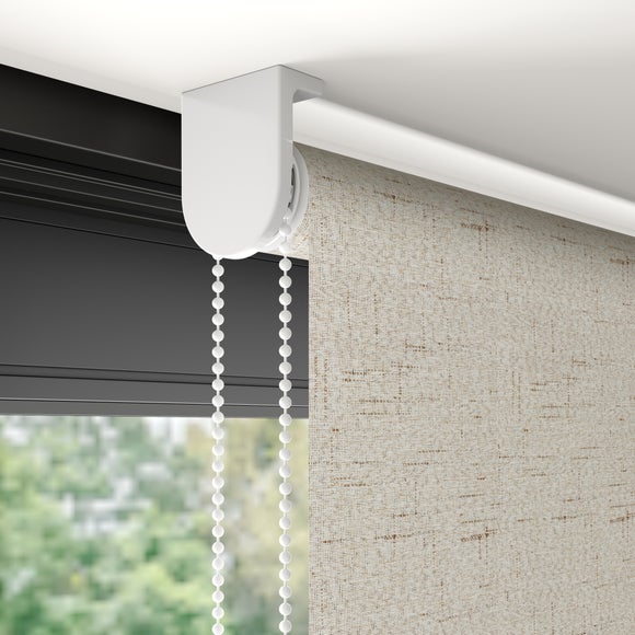 Linen Look Blackout Made to Measure Roller Blind Linen Look Natural