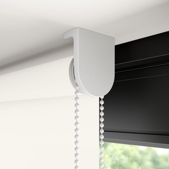 Flora Fire Retardant Daylight Made to Measure Roller Blind Flora White