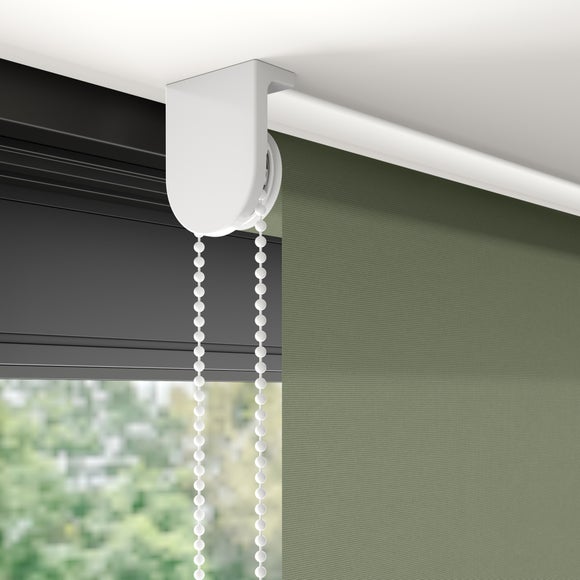 Flora Fire Retardant Daylight Made to Measure Roller Blind Soft Olive