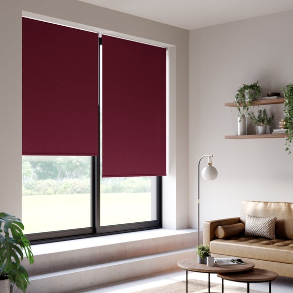 Luna Blackout Made to Measure Roller Blind Burgundy