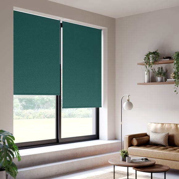 Luna Blackout Made to Measure Roller Blind Dark Teal