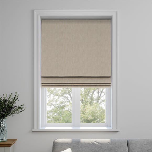 Herringbone Made to Measure Roman Blind Herringbone Feather Grey