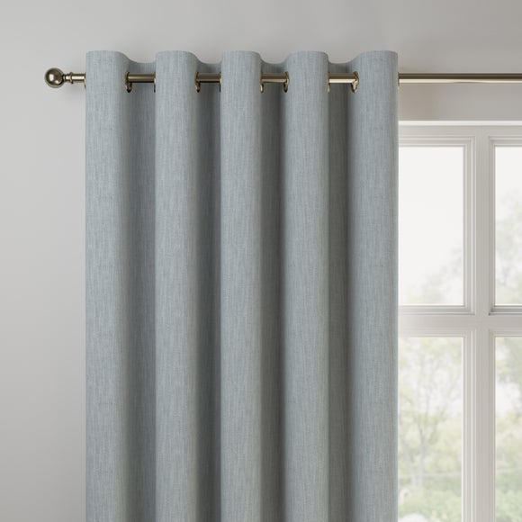 Herringbone Made to Measure Curtain Herringbone Lake Blue