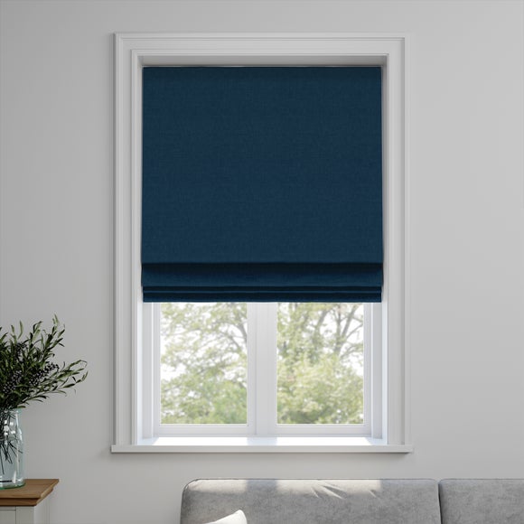Lunar Made to Measure Roman Blind Lunar Ink Blue