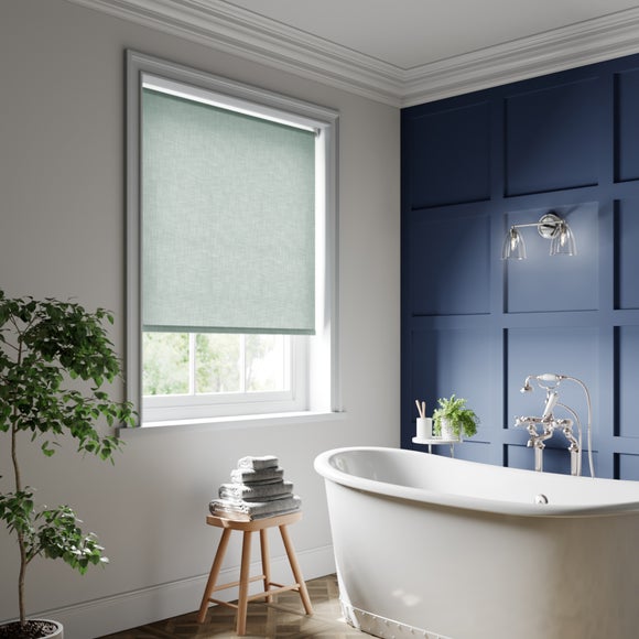 Wexford Moisture Resistant Made to Measure Roller Blind Soft Blue