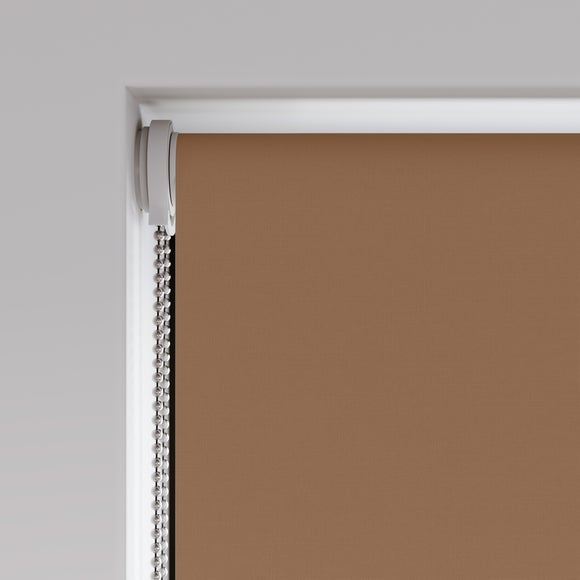 ColourLux Blackout Made to Measure Roller Blind Soft Butterscotch