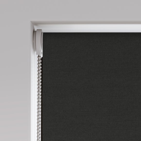 ColourLux Blackout Made to Measure Roller Blind ColourLux Black