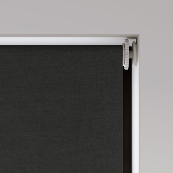 ColourLux Blackout Made to Measure Roller Blind ColourLux Black