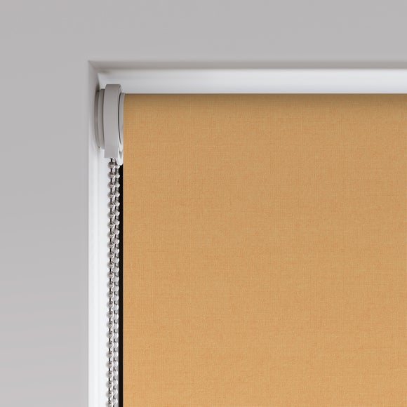 ColourLux Blackout Made to Measure Roller Blind ColourLux Ochre