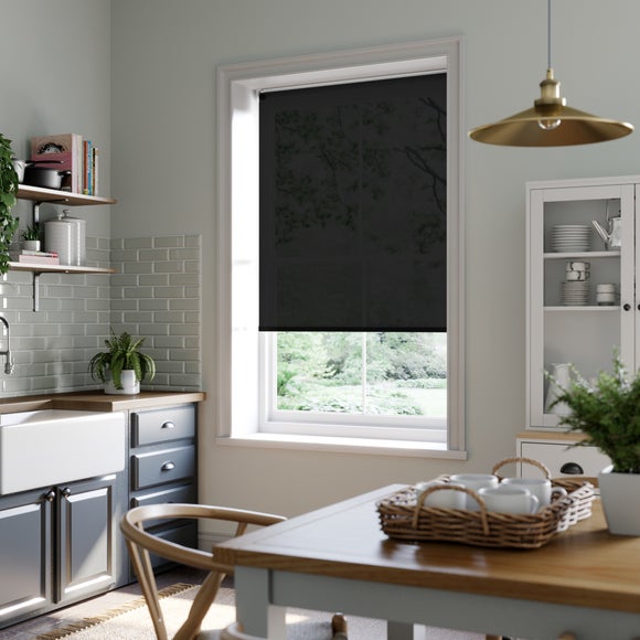 Baxby Fire Retardant Daylight Made to Measure Roller Blind Black