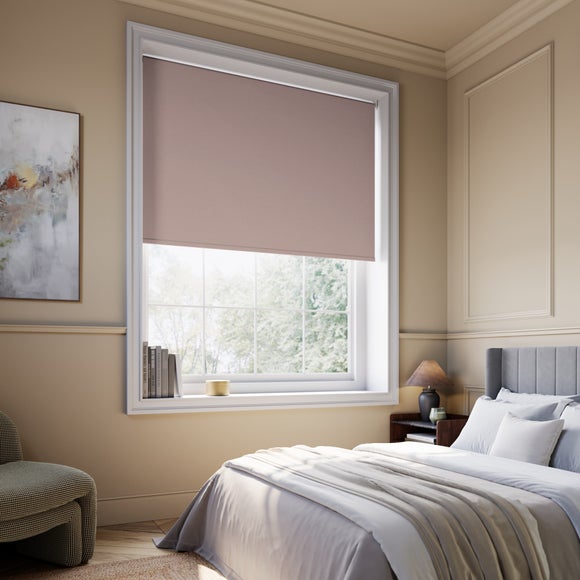 Windsor Fire Retardant Blackout Made to Measure Roller Blind Soft Mauve