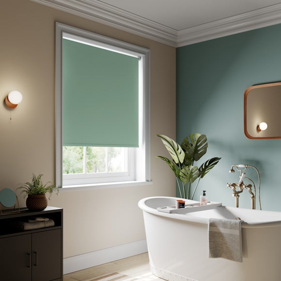 Baxby Fire Retardant Blackout Made to Measure Roller Blind Seafoam