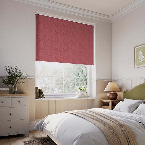 Whitwick Fire Retardant Blackout Made to Measure Roller Blind Burnt Red