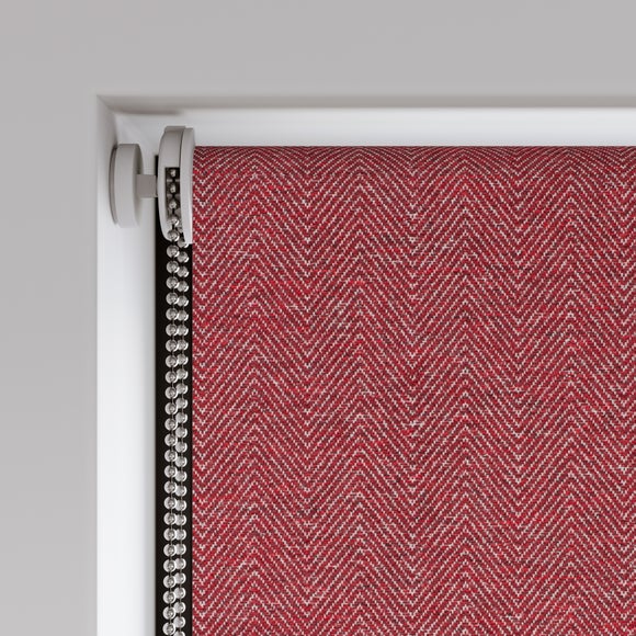 Whitwick Fire Retardant Blackout Made to Measure Roller Blind Burnt Red