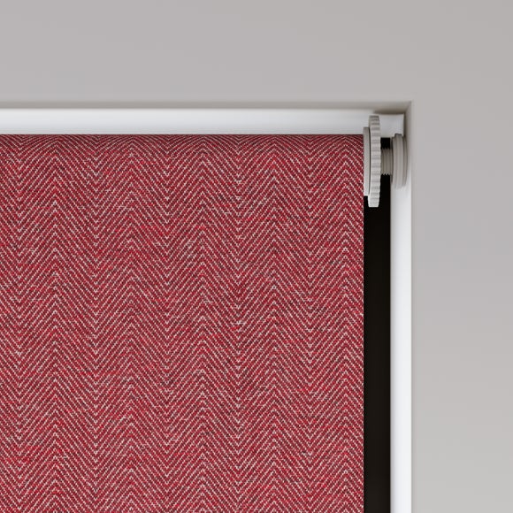 Whitwick Fire Retardant Blackout Made to Measure Roller Blind Burnt Red