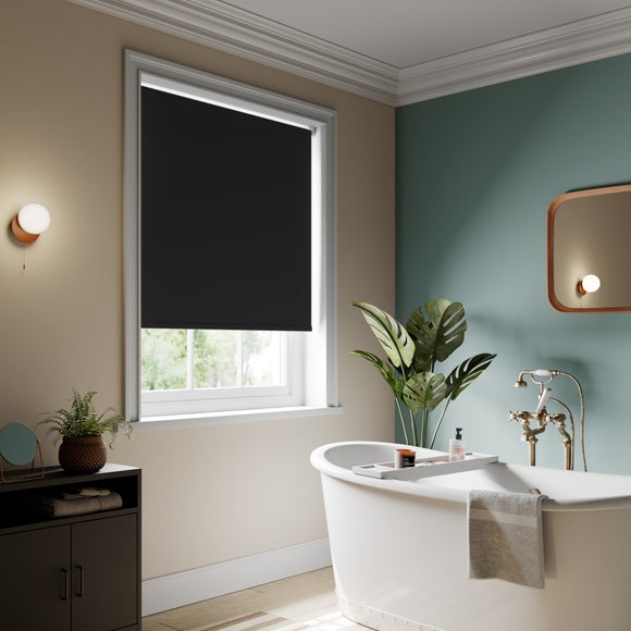 Baxby Fire Retardant Blackout Made to Measure Roller Blind Black