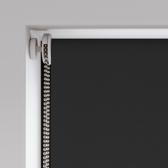 Baxby Fire Retardant Blackout Made to Measure Roller Blind Black