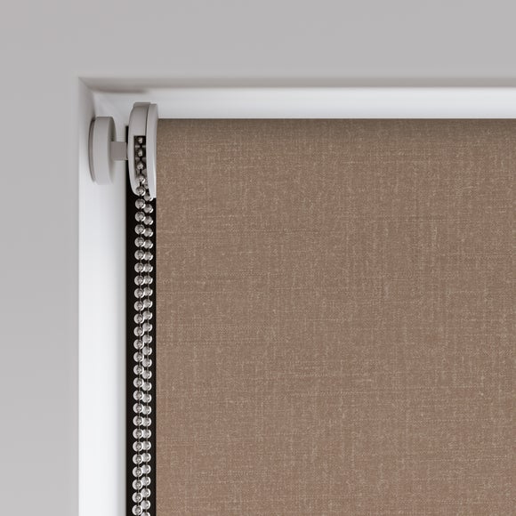 Flax Blackout Made to Measure Roller Blind Mocha