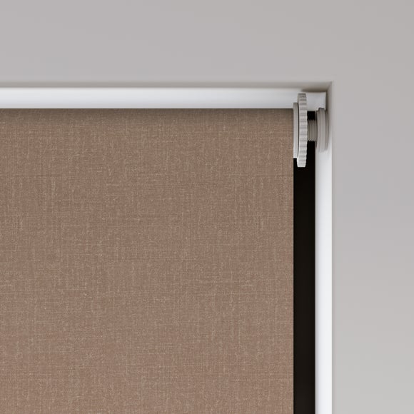 Flax Blackout Made to Measure Roller Blind Mocha