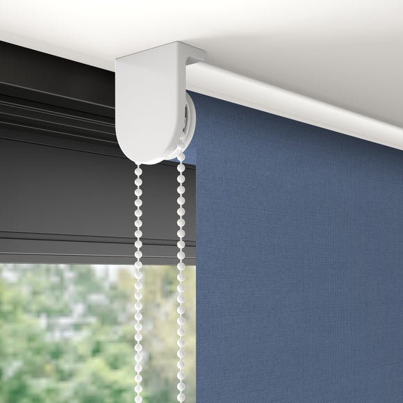ColourLux Blackout Made to Measure Roller Blind ColourLux Denim Blue