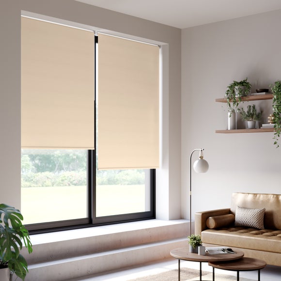 ColourLux Blackout Made to Measure Roller Blind ColourLux Cream