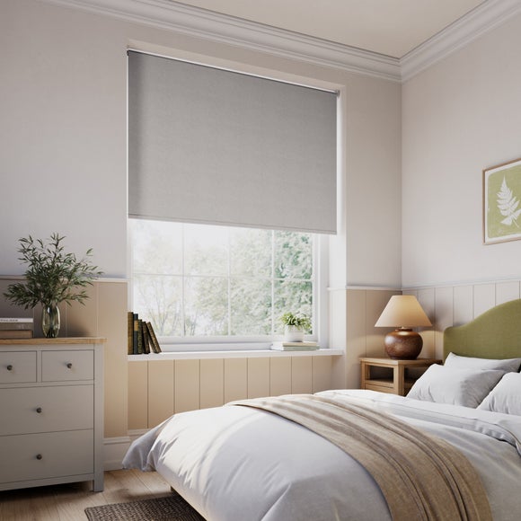 Whitwick Fire Retardant Blackout Made to Measure Roller Blind Chateau Grey