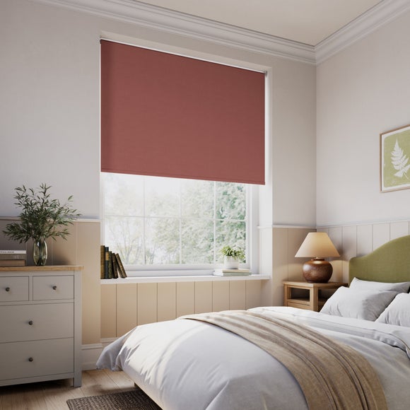 Flax Blackout Made to Measure Roller Blind Terracotta