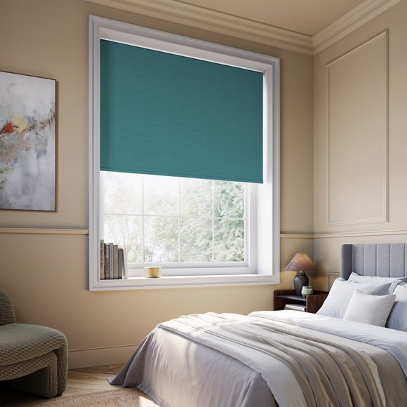 Windsor Fire Retardant Blackout Made to Measure Roller Blind Peacock